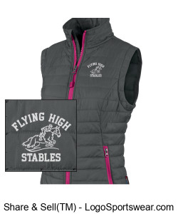 FHS Vest - Grey/Pink Design Zoom